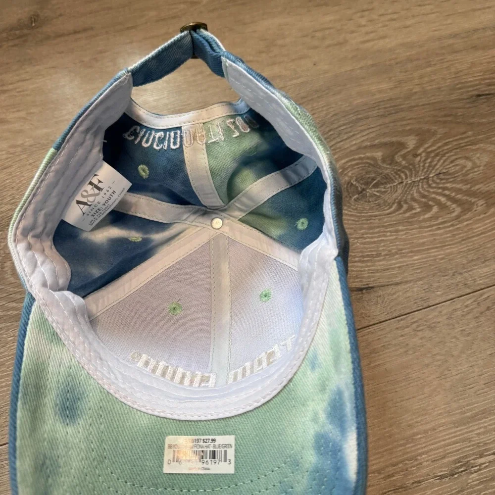 Cincinnati Zoo Team Fiona Youth Tie Dye Baseball Cap Blue Green NWT‎